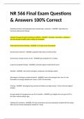 NR 566 Final Exam Questions & Answers 100% Correct