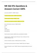 NR 566 STIs Questions & Answers Correct 100%