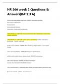 NR 566 week 1 Questions & Answers(RATED A)