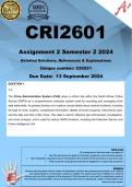 CRI2601 Assignment 2 (COMPLETE ANSWERS) Semester 2 2024 (530521) - DUE 13 September 2024