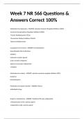 Week 7 NR 566 Questions & Answers Correct 100%