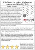 Misbehaving by Richard Thaler- a book review