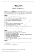 Exam (elaborations) TAM 2601 TAM2601 EXAM PREP 2021