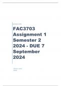 FAC3703 ASSIGNMENT 1 SEMESTER 2 2024 - DUE 7 SEPTEMBER 2024