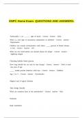 ENPC Home Exam QUESTIONS AND ANSWERS