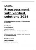 391 Preassessment with verified solutions 2024.