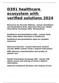 D391 healthcare ecosystem with verified solutions 2024.