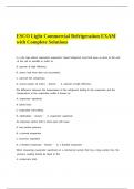 ESCO Light Commercial Refrigeration EXAM with Complete Solutions.