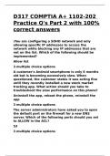 D317 COMPTIA A+ 1102-202 Practice Q-s Part 2 with 100- correct answers.