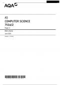 AQA AS COMPUTER SCIENCE 7516/2 Paper 2 Mark scheme June 2024 Version: 1.0 Final