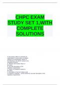 CHPC EXAM STUDY SET 1,WITH COMPLETE SOLUTIONS