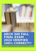 ARCH 340 FALL FINAL EXAM 2024 VERIFIED 100% CORRECT!!