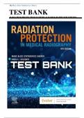 TEST BANK RADIATION PROTECTION IN MEDICALRADIOGRAPHY 9TH EDITION By Mary Alice Statkiewicz Sherer