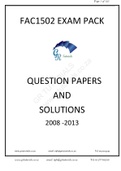 Exam (elaborations) FAC 1502 AFL1502 EXAM PACK 2021