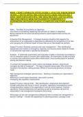 RIMS - CRMP COMPLETE STUDY GUIDE; 1 ANALYZE THE BUSINESS MODEL, 2 DEVELOPING ORGANIZATIONAL RISK STRATEGIES, 3 RIMS CRMP-IMPLEMENTING THE RISK PROCESS, 4 DEVELOPING ORGANIZATIONAL RISK MANAGEMENT COMPETENCY, 5 SUPPORTING DECISION MAKING | COMPLETE SOLUTIO