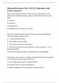 Maternal/Newborn Test 2 NCLEX Questions with Correct Answers