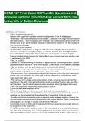  CONS 127 Final Exam All Possible Questions and Answers Updated 2024/2025 Full Solved 100%;The University of British Columbia