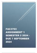 FAC3703 Assignment 1 (ANSWERS) Semester 2 2024 - DISTINCTION GUARANTEED Course Specific Financial Reporting (FAC3703) Institution University Of South Africa (Unisa) Book DESCRIPTIVE ACCOUNTING IFRS FOCUS