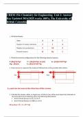 CHEM 154: Chemistry for Engineering  Unit 2: Answer Key Updated 2024/2025 works 100%; The University of British Columbia