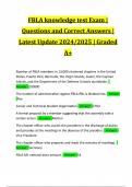 FBLA knowledge test Exam | Questions and Correct Answers | Latest Update 2024/2025 | Graded A+