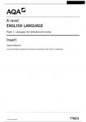 AQA A-level ENGLISH LANGUAGE 7702/1 Paper 1 Language, the individual and society Insert 2024