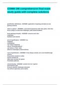 COMM 190 comprehensive final exam study guide with complete solutions