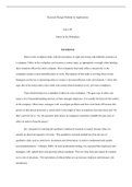 Unit  4  IP.docx    Research Design Methods & Applications  Unit 4 IP  Ethics in the Workplace  Introduction  Ethics in the workplace deals with the perception of right and wrong with different scenarios in a company. Ethics in the workplace can becomes a