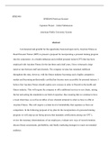 SPHE490  CP  Initial  Submission.docx    SPHE490  SPHE490 Professor Koester Capstone Project “ Initial Submission American Public University System  Abstract  I am honored and grateful for the opportunity bestowed upon me by Anytime Fitness as Head Person