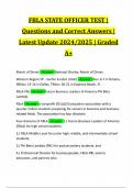 FBLA STATE OFFICER TEST | Questions and Correct Answers | Latest Update 2024/2025 | Graded A+