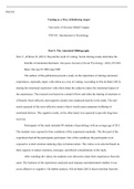 PSY101  Week  3  Assignment.docx  PSY101  Venting as a Way of Relieving Anger  University of Arizona Global Campus PSY101: Introduction to Psychology   Part I: The Annotated Bibliography  Nils, F., & RimÃ©, B. (2012). Beyond the myth of venting: Social sh