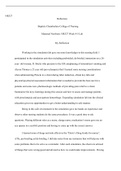 Reflection  Maternal  Newborn.docx  NR327  Reflection   Baptiste Chamberlain College of Nursing  Maternal Newborn: NR327 Week 4-5 Lab  My Reflection  Working in the simulation lab gave me more knowledges in this nursing field. I participated in the simula