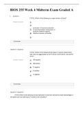 BIOS 255 Week 4 Midterm Exam Graded A.