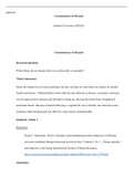 Final  Week  5  Assingment  GEN103  Consciousness of Dreams  Ashford University GEN103:    Consciousness of Dreams  Research Question:  What effects do our dreams have on us physically or mentally?  Thesis Statement:  Some say dreams do not mean anything,