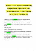 Wilcox: Christ and the Everlasting Gospel exam | Questions and Correct Solutions | Latest Update 2024/2025 | Graded A+