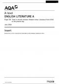 AQA A-level ENGLISH LITERATURE A 7712/2B Paper 2B Texts in shared contexts: Modern times: Literature from 1945 to the present day June 2024  Insert