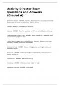 Activity Director Exam Questions and Answers (Graded A)