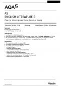 AQA AS ENGLISH LITERATURE B 7716/1A Paper 1A Literary genres: Drama: Aspects of tragedy Questions Paper May 2024 