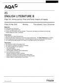 AQA AS ENGLISH LITERATURE B 7716/2A Paper 2A Literary genres: Prose and Poetry: Aspects of tragedy Questions Paper May 2024 