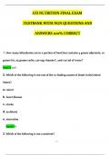 ATI NUTRITION FINAL EXAM TESTBANK QUESTIONS AND ANSWERS 100 CORRECT