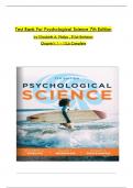 Psychological Science 7th Edition by Phelps , Berkman , Gazzaniga Test Bank All Chapters 1 – 15, Complete ISBN: 9780393884944