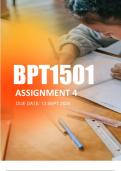 BPT1501 Assignment 4 2024 | Due 13 September 2024