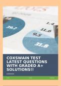 COXSWAIN TEST LATEST QUESTIONS WITH GRADED A+ SOLUTIONS!!