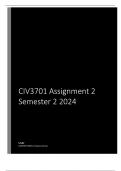 CIV3701 Assignment 2 (COMPLETE ANSWERS QUIZ) Semester 2 2024 - DUE 26 September 2024- DISTINCTION ASSURED