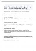  MNGT 301 Exam 3  Practice Questions And Answers(Revised &Verified).