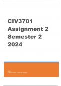 CIV3701 Assignment 2 Semester 2 2024- ALL ANSWERED (DISTINCTION GARANTEED)