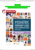 TEST BANK PEDIATRIC PRIMARY CARE 5TH EDITION RICHARDSON ALL CHAPTERS COMPLETE ISBN: 9781284248302 NEWEST EDITION 2024 INSTANT DOWNLOAD PDF