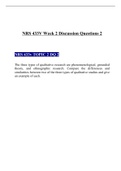 NRS 433V Topic 2 Discussion Question 2