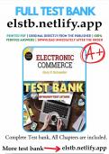 TEST BANK FOR ELECTRONIC COMMERCE