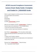 ACAS Assured Compliance Assessment Solution Exam Study Guide | Complete and Graded A+ | 2024/2025 Guide