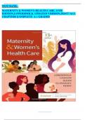 TEST BANK : MATERNITY & WOMEN’S HEALTH CARE, 13TH EDITION,LOWDERMILK. UPDATED VERSION,2024!!!! ALL CHAPTERS ISBN 978 0323810180|COMPLETE COMPLETE SOLUTIONS A+ GRADED, ULTIMATE  guide